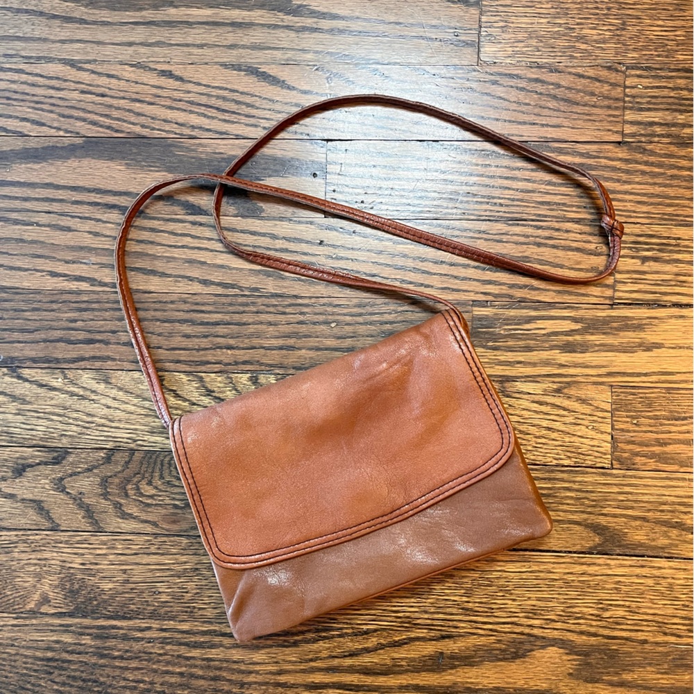 Vintage Top Grain Leather Accordion Bag